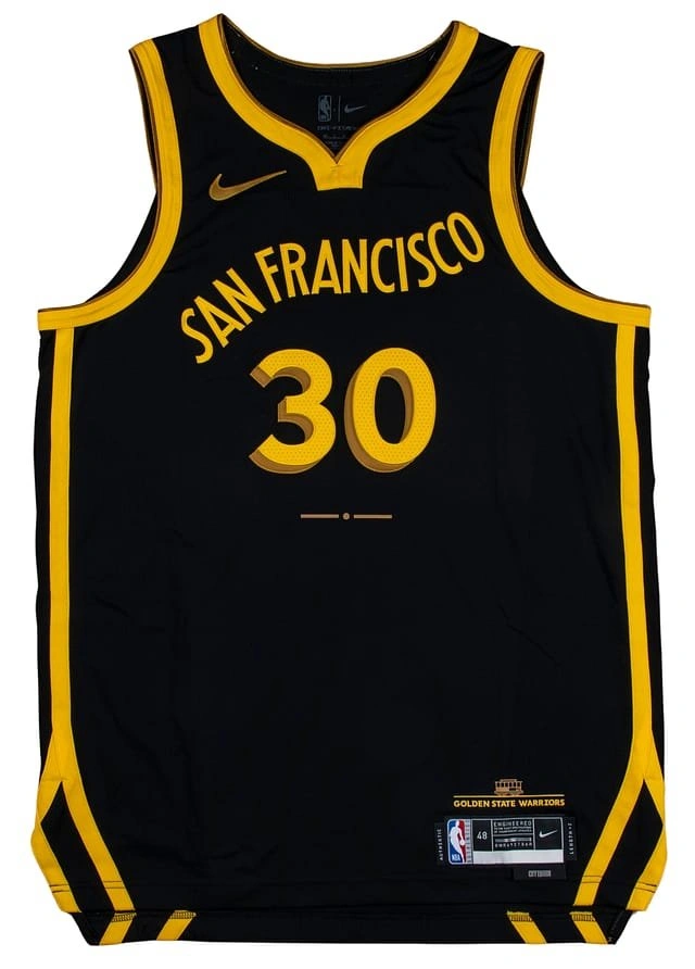 Stephen Curry Signed "2x MVP" Warriors City Jersey - photo 3
