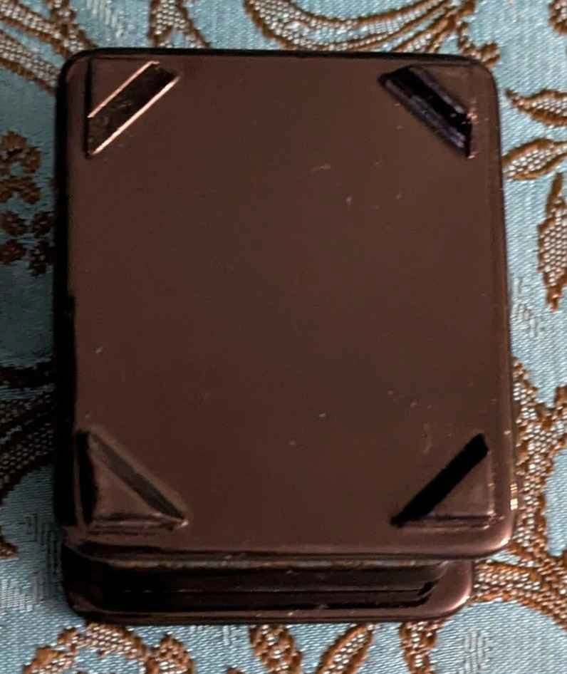 Black Enamel Trinket Box with Painted Art - photo 3