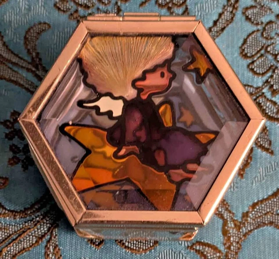 Glass Trinket Box with Hinged Lid