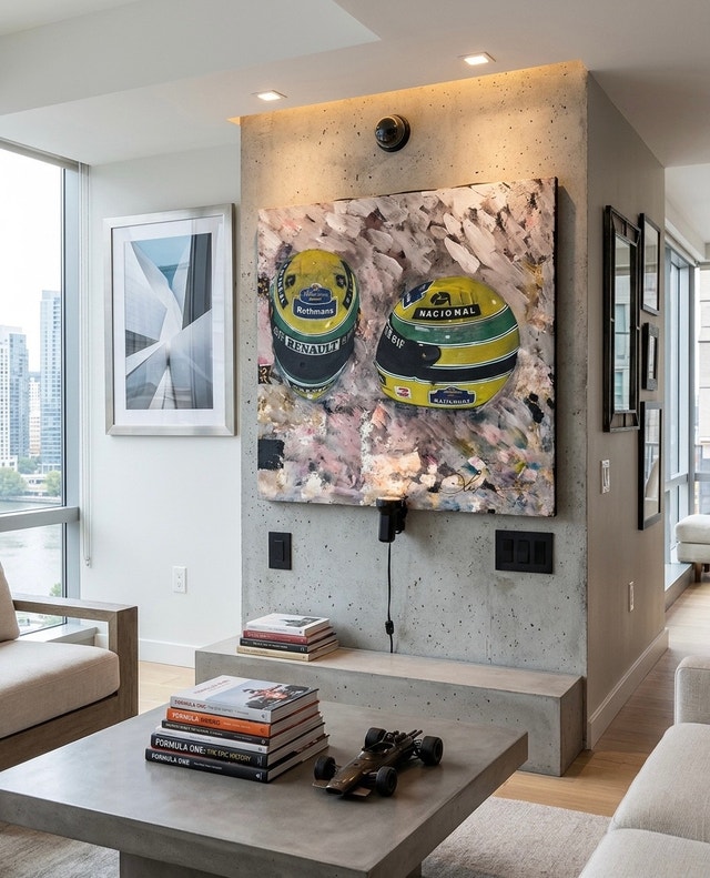 Ayrton SENNA original painting, by Canadian artist Léonel Jules.