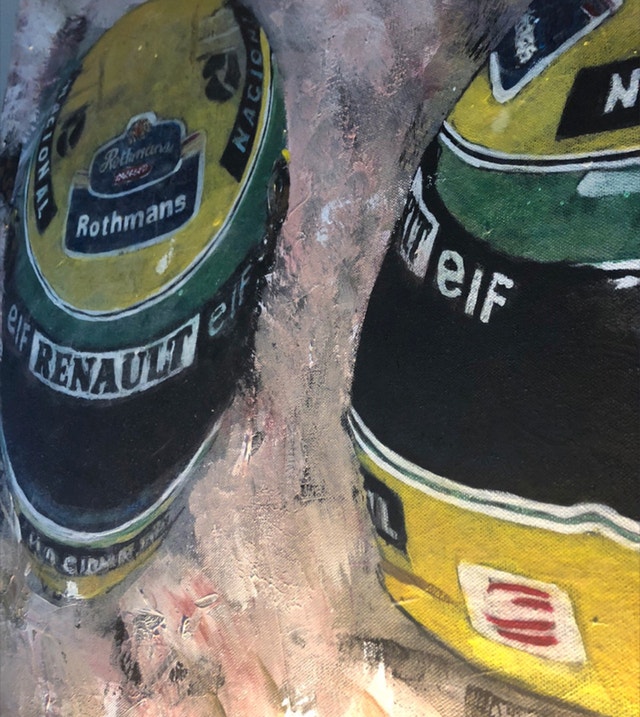 Ayrton SENNA original painting, by Canadian artist Léonel Jules. - photo 3