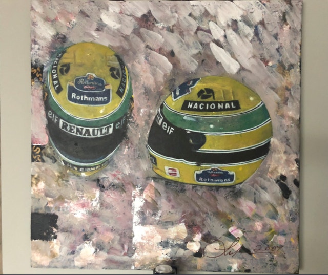 Ayrton SENNA original painting, by Canadian artist Léonel Jules. - photo 4