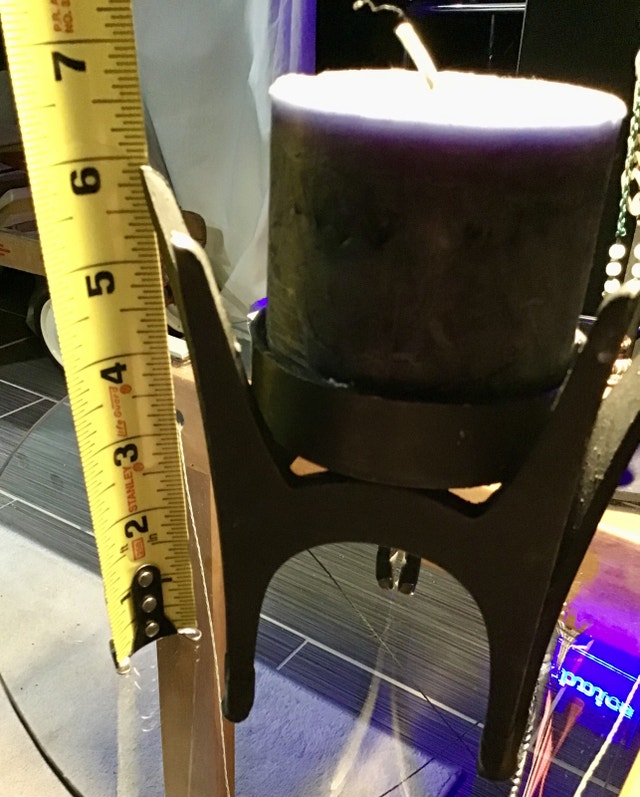 Vintage Centaur Products Cast Iron Candle Holder 6" High - photo 2