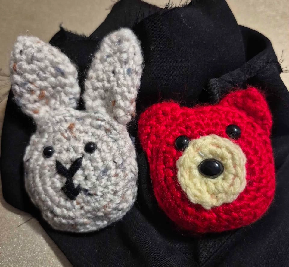 Handmade crochet charms