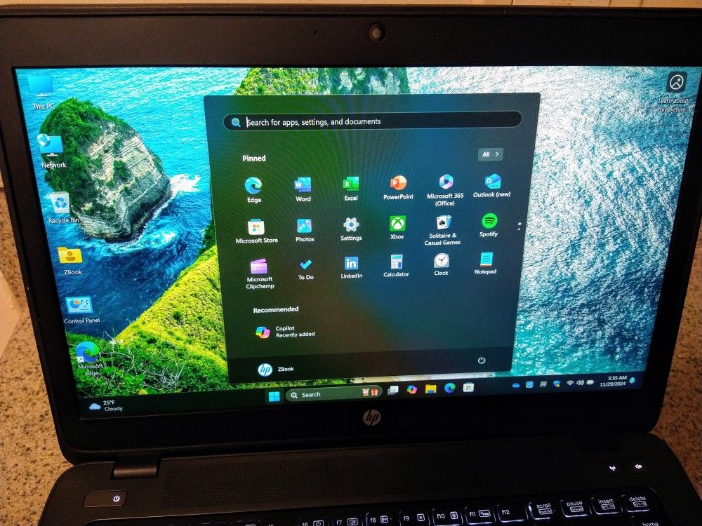 HP ZBook i7 Laptop w/ 256GB SSD, 12GB RAM, Backlit Keyboard & AI - photo 4