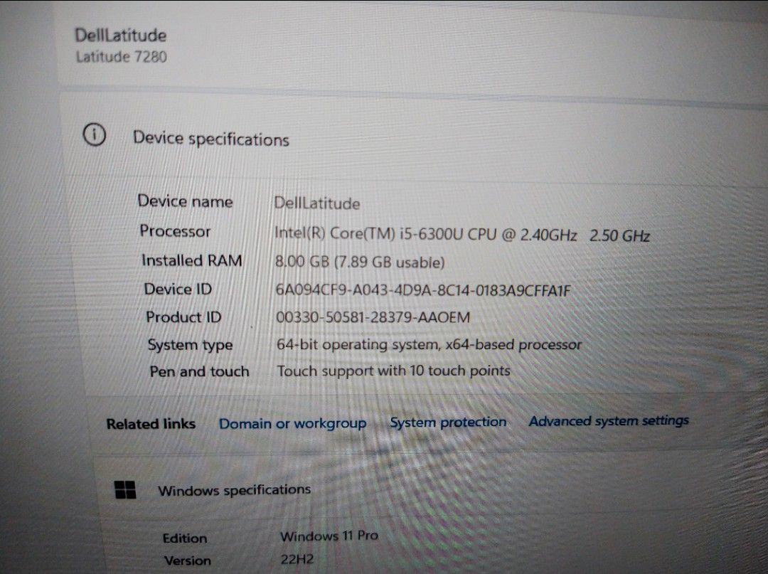 Dell Latitude 7280 Touchscreen Laptop - i5, 256GB SSD, 8GB RAM - photo 5