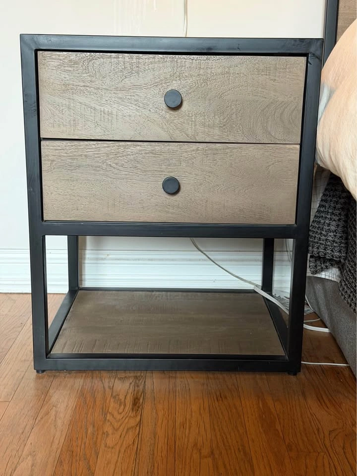 Pottery Barn 2 Nightstands & King Bed Frame - photo 2