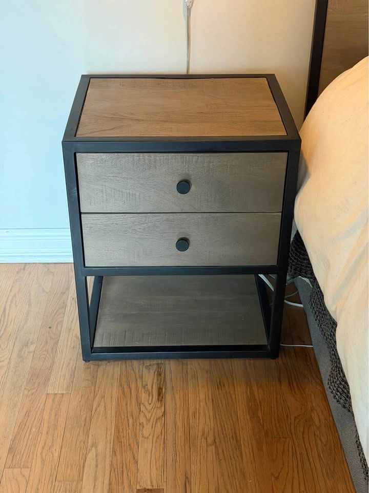 Pottery Barn 2 Nightstands & King Bed Frame - photo 3