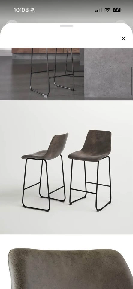 Erika Upholstered Counter Stools (Set of 4) - photo 2
