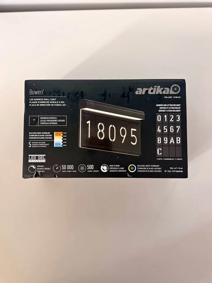 Artika Bowen LED Outdoor Address Light