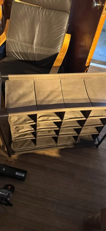 Walmart Brown Fabric 24-Cubby Shoe Organizer - photo 2