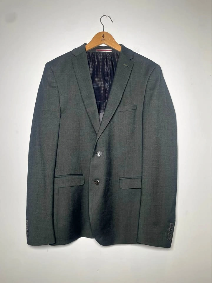 Ben Sherman Tailoring Charcoal Grey Blazer - Size 44 (Approx)