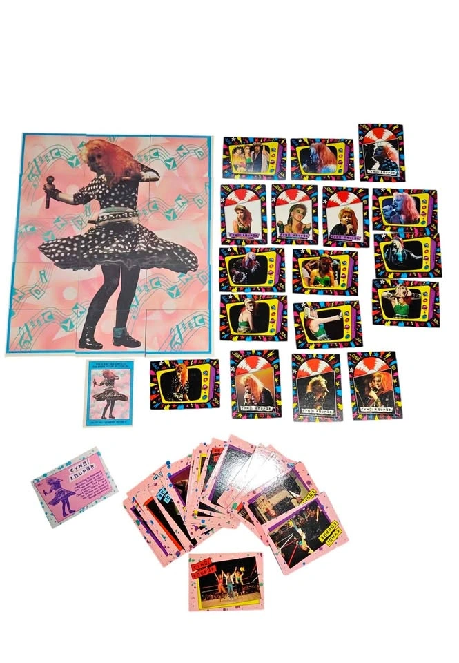 1985 Cyndi Lauper Trading Cards/Stickers Complete Set x66