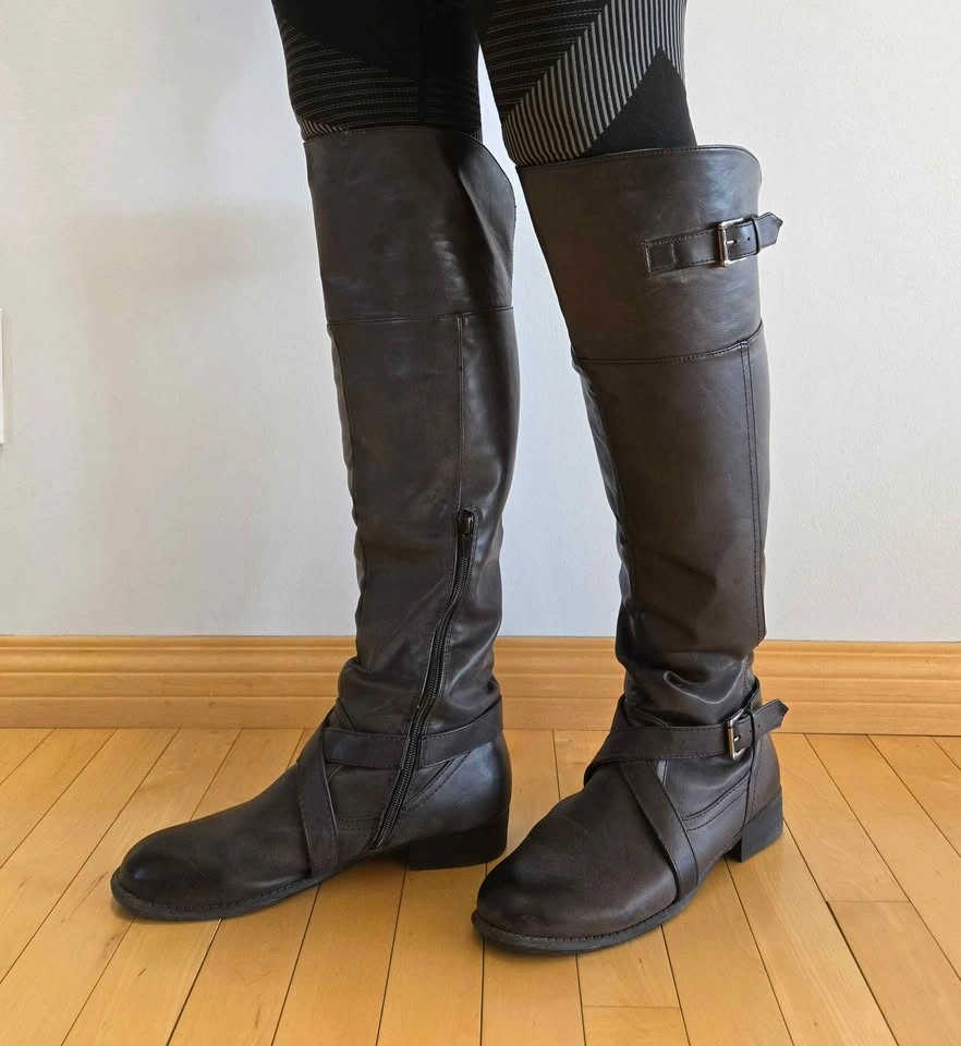 Womens Thigh High Black Fashion Boots - Size 10 - photo 2