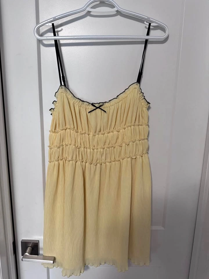 Ardene Yellow Mini Dress - Size M