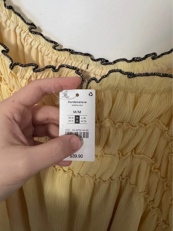 Ardene Yellow Mini Dress - Size M - photo 3