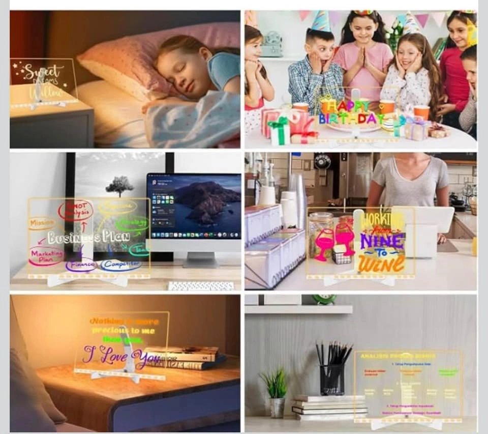 MOUNTCLIM LED Light Up Erasable Writing Board w/ Markers - photo 2