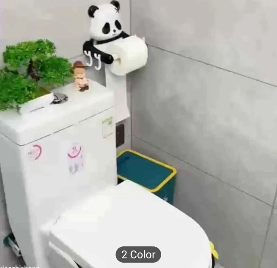 Adorable Panda Toilet Paper Holder - Wall Mount - photo 2