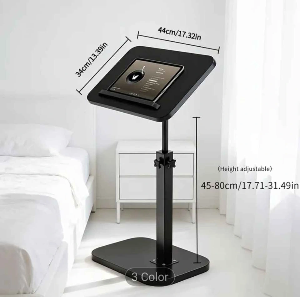 Adjustable Height Side Table for Computer Workstation - photo 2