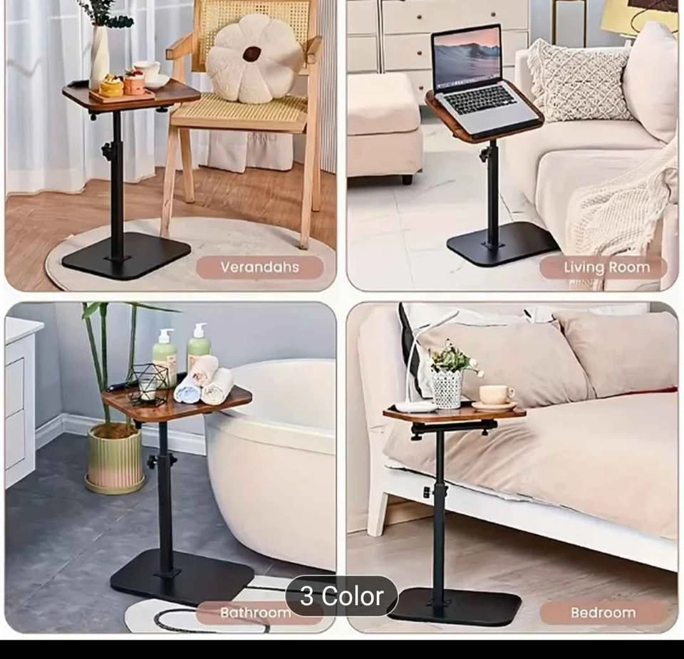 Adjustable Height Side Table for Computer Workstation - photo 4