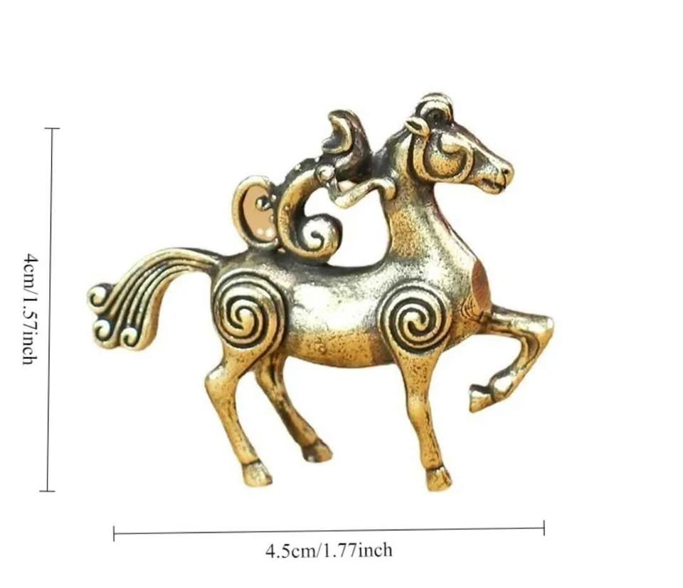 Small Mini Golden Horse Statue - Wealth, Safety, Smooth Sailing - photo 5