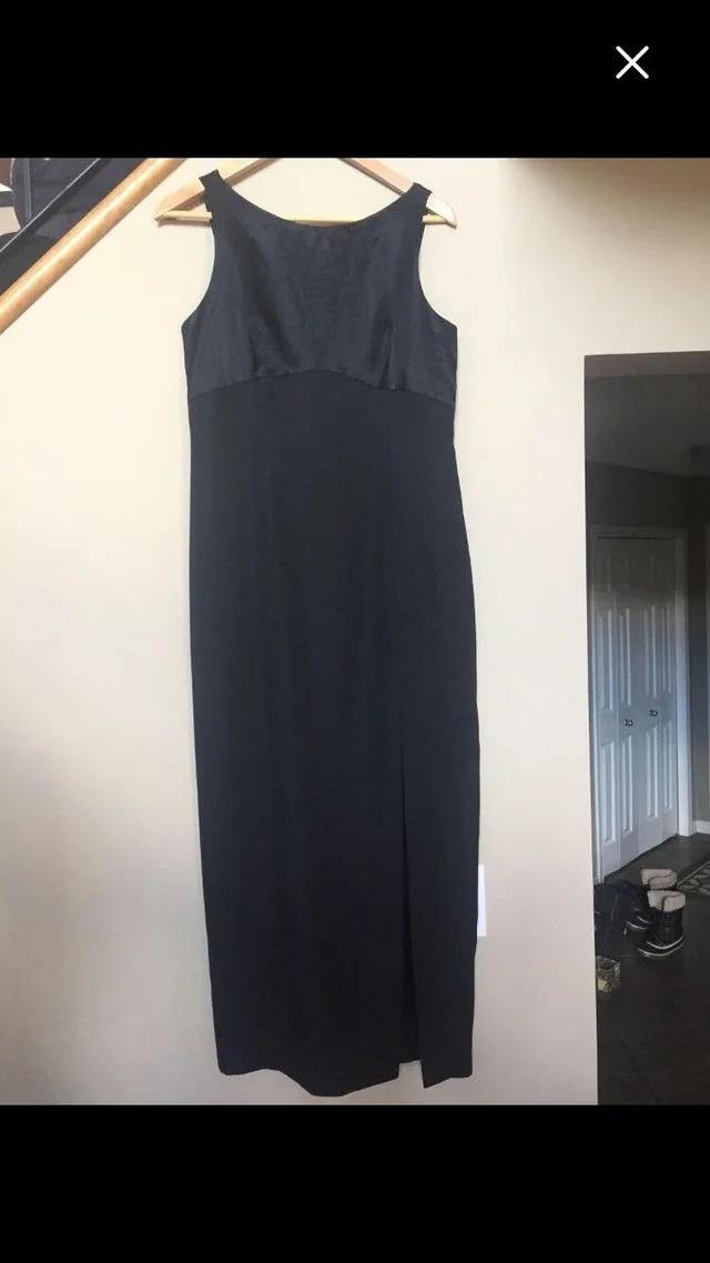 Pretty Classic Long Black Dress 12 thumbnail