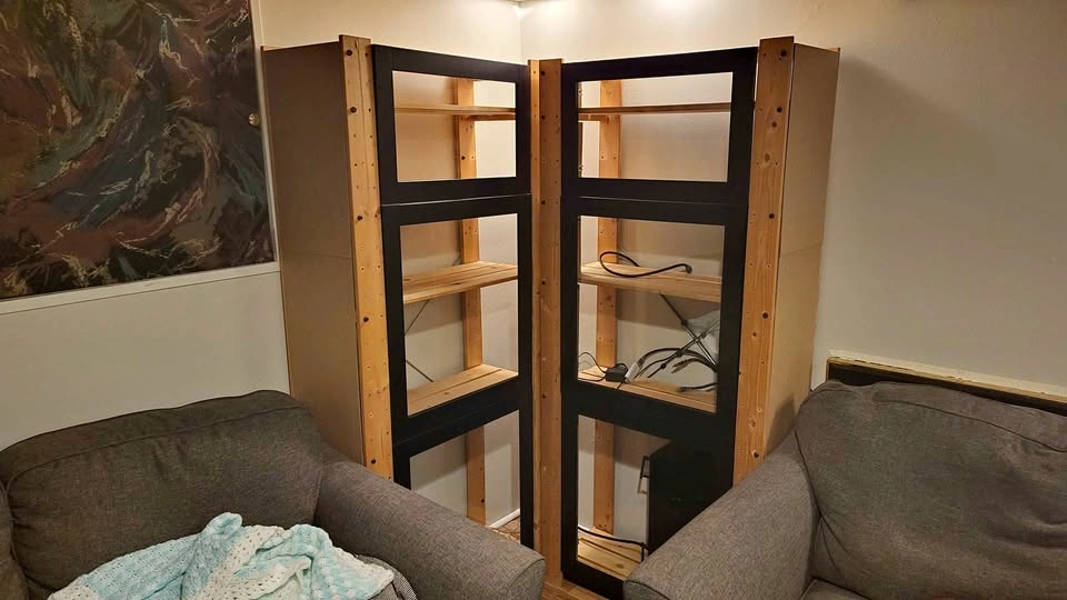 Ikea Sindvik Glass Doors with Hinges (Black)