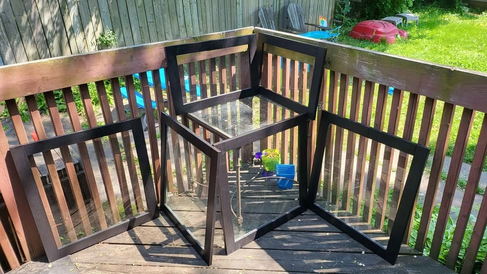 Ikea Sindvik Glass Doors with Hinges (Black) - photo 2