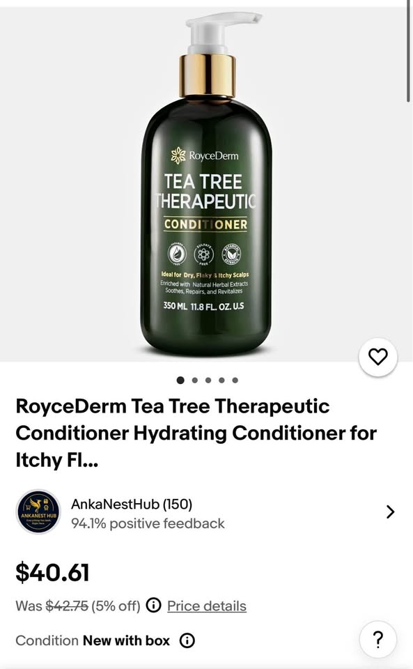 New and sealed RoyceDerm tea tree conditioner