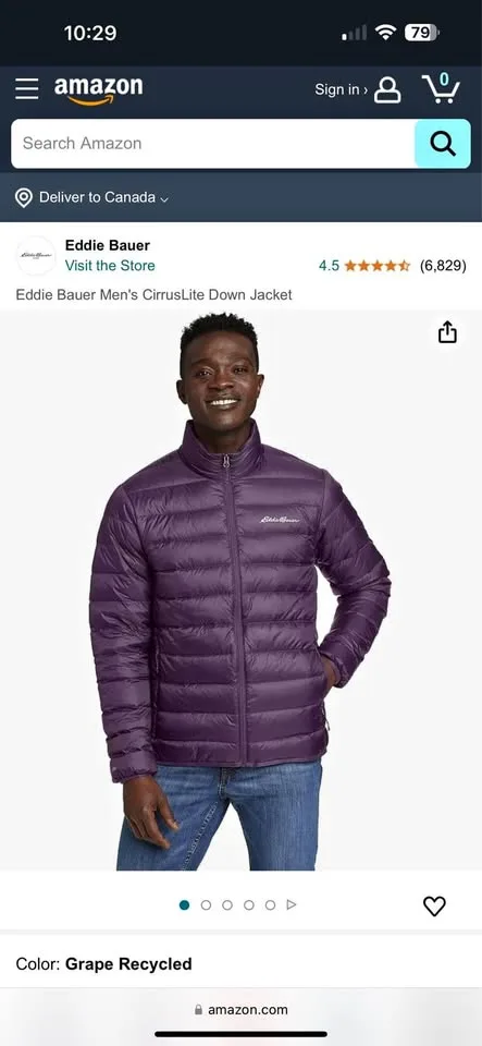BNWT Eddie Bauer Men’s Cirruslite Hooded Down Jacket thumbnail