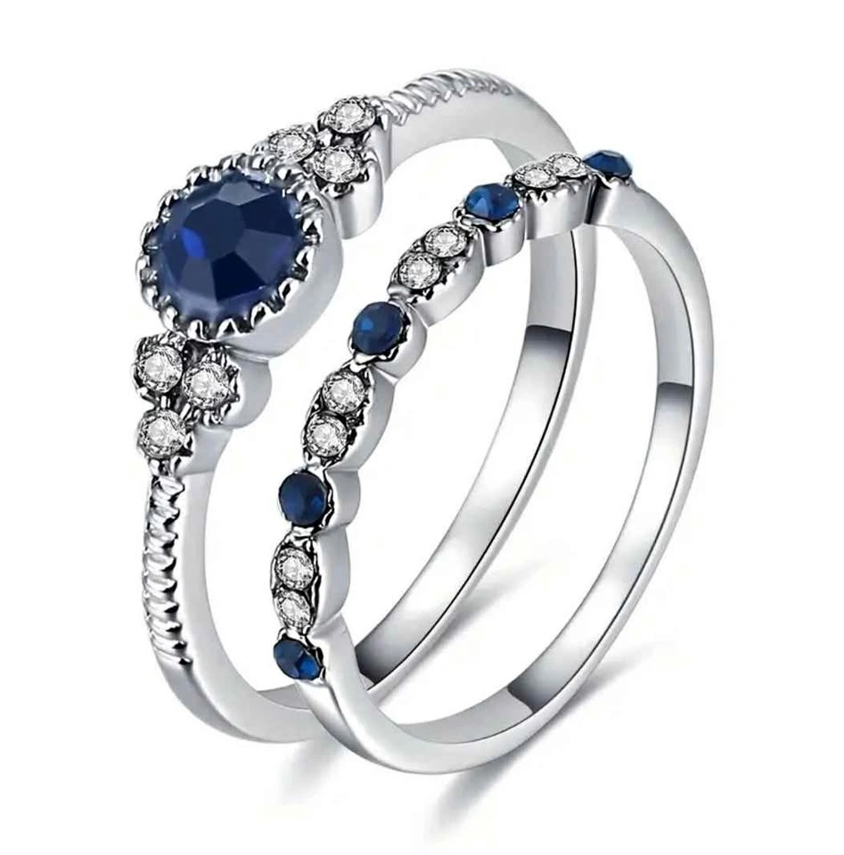 2 Pcs Finger Ring Set Elegant Jewelry Decor For Your Loved Finge