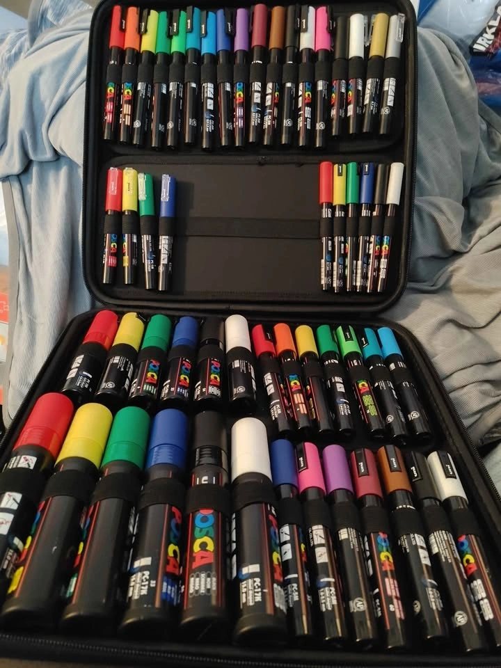 Posca 54 Piece Acrylic Marker Set with Case - photo 2