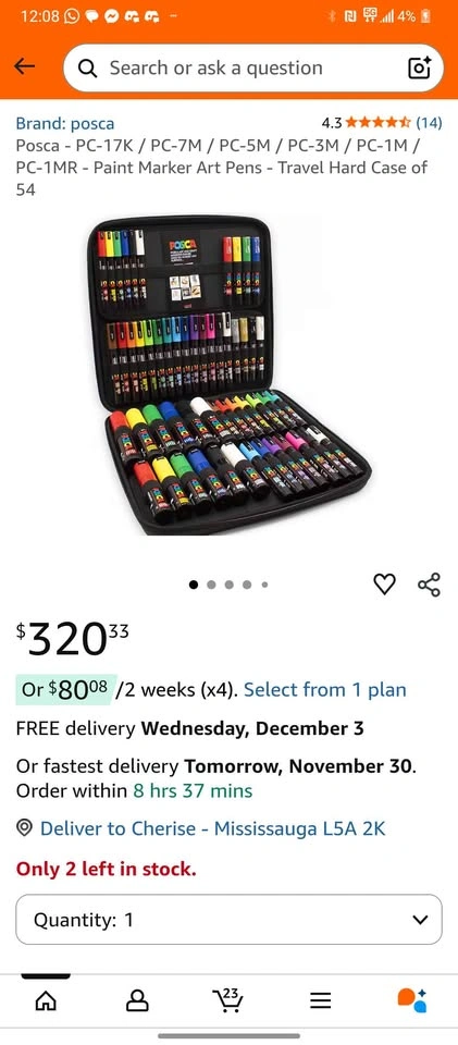 Posca 54 Piece Acrylic Marker Set with Case - photo 3