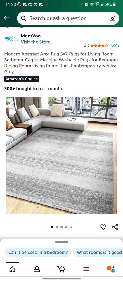 Modern Abstract 5x7 Area Rug - photo 2