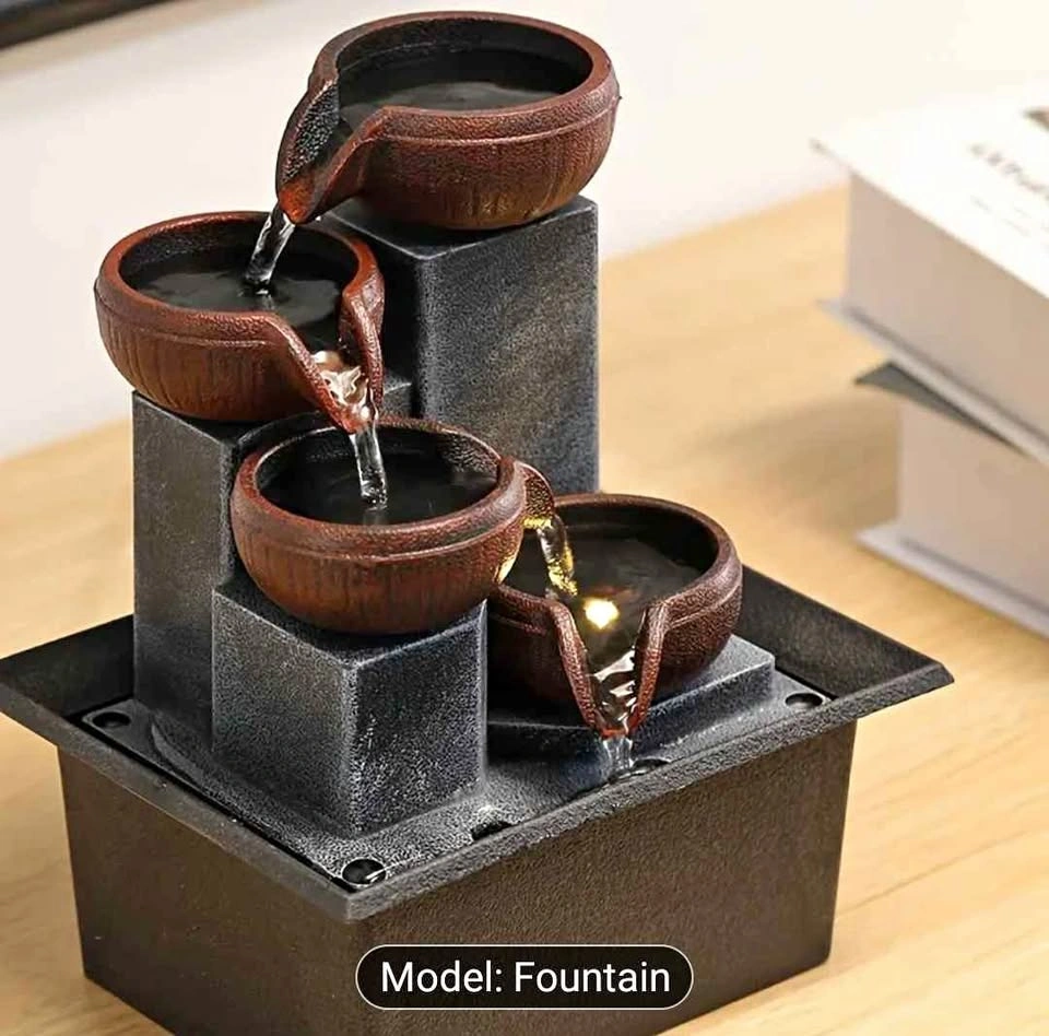 Indoor Fountain - 4 Tier Waterfall w/ Warm LED