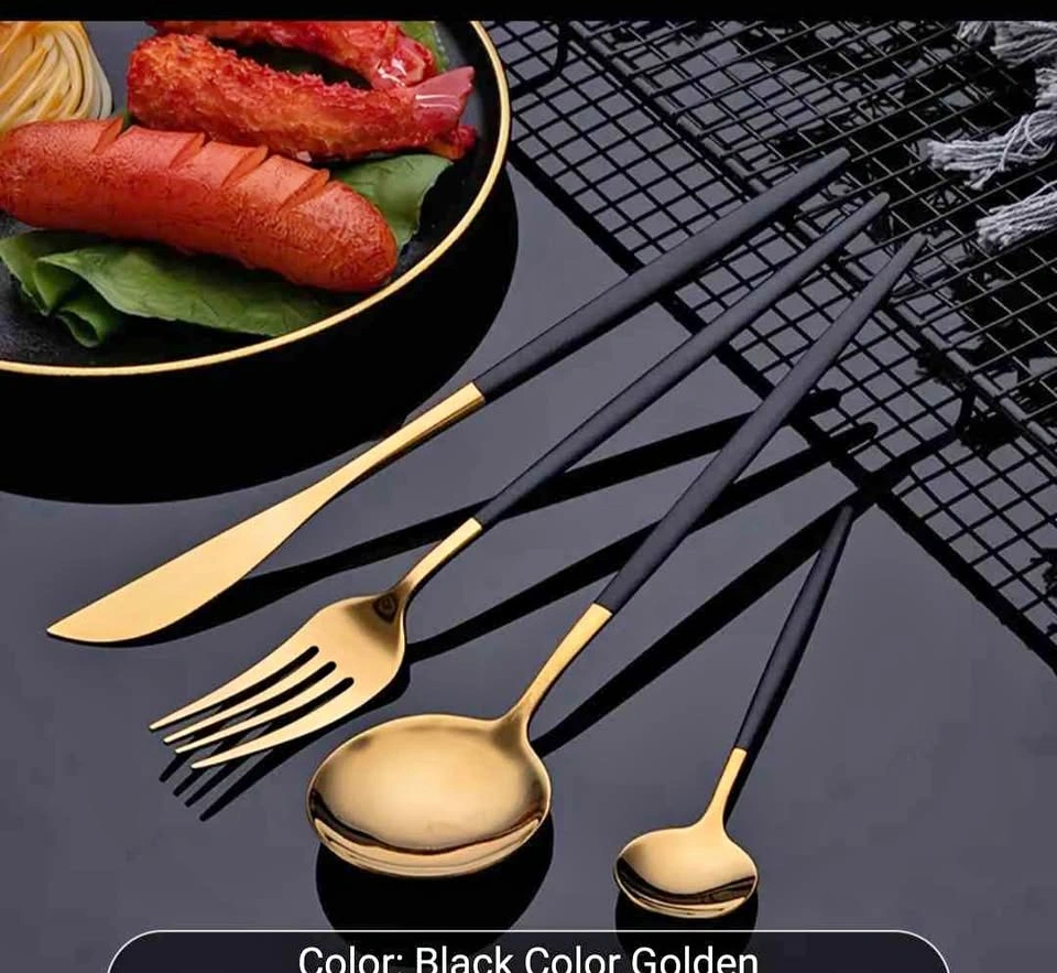 Elegant Royal Style 30 Pc Stainless Steel Cutlery Set