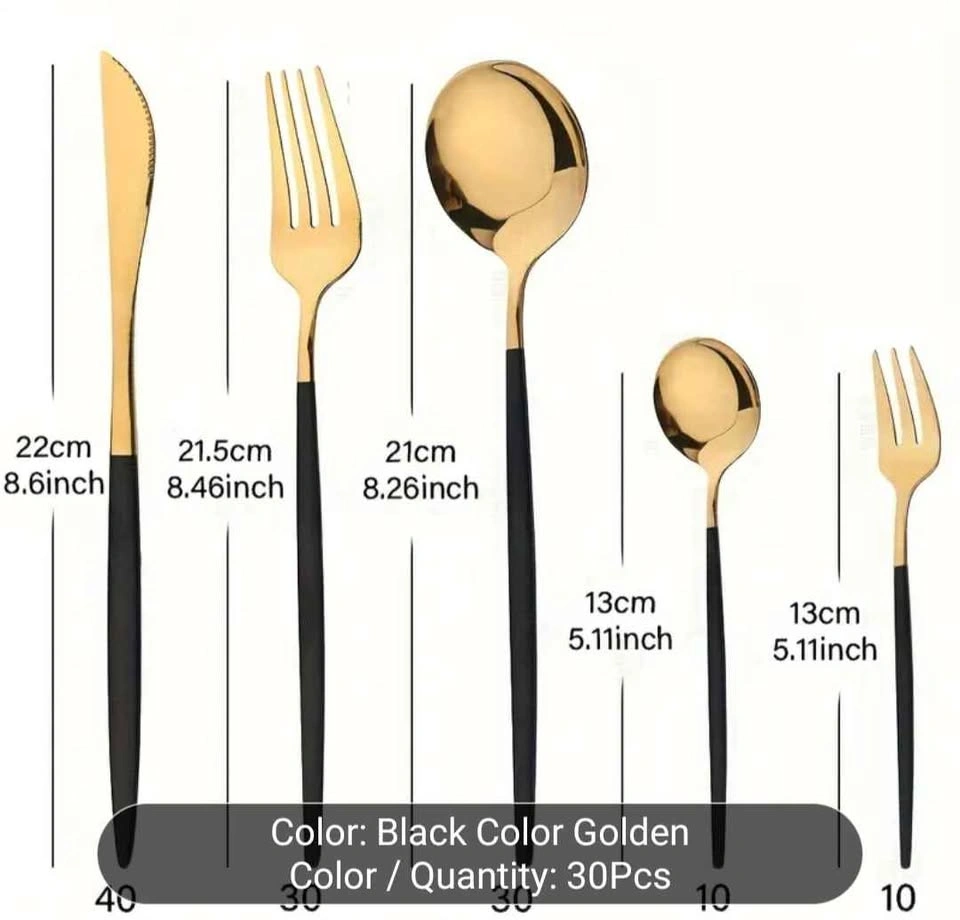 Elegant Royal Style 30 Pc Stainless Steel Cutlery Set - photo 2