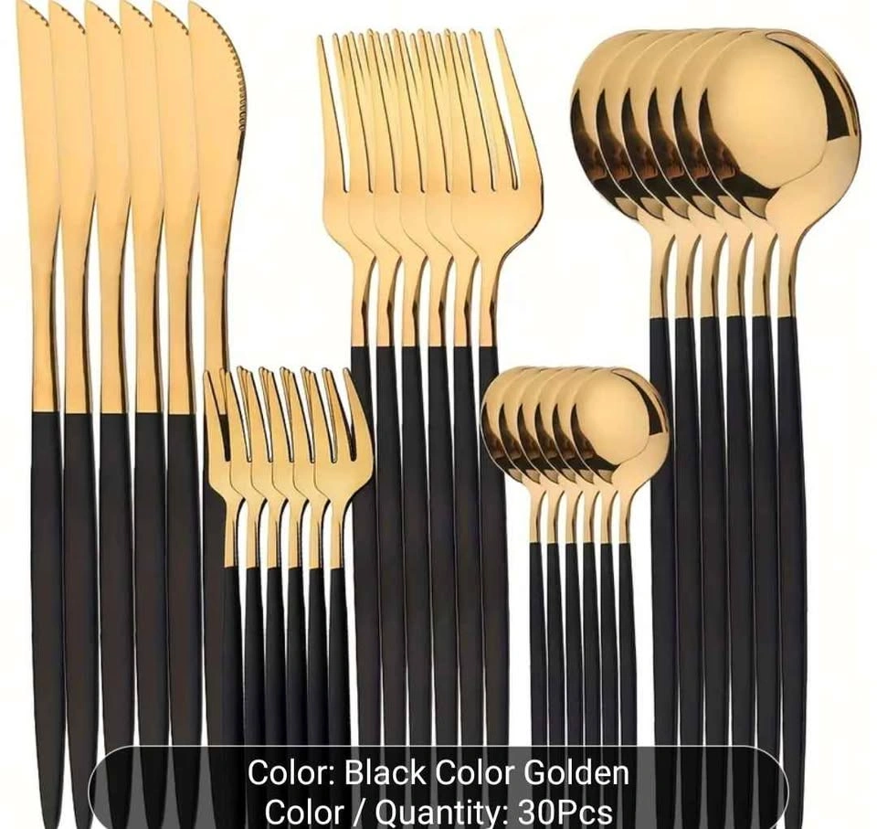 Elegant Royal Style 30 Pc Stainless Steel Cutlery Set - photo 3