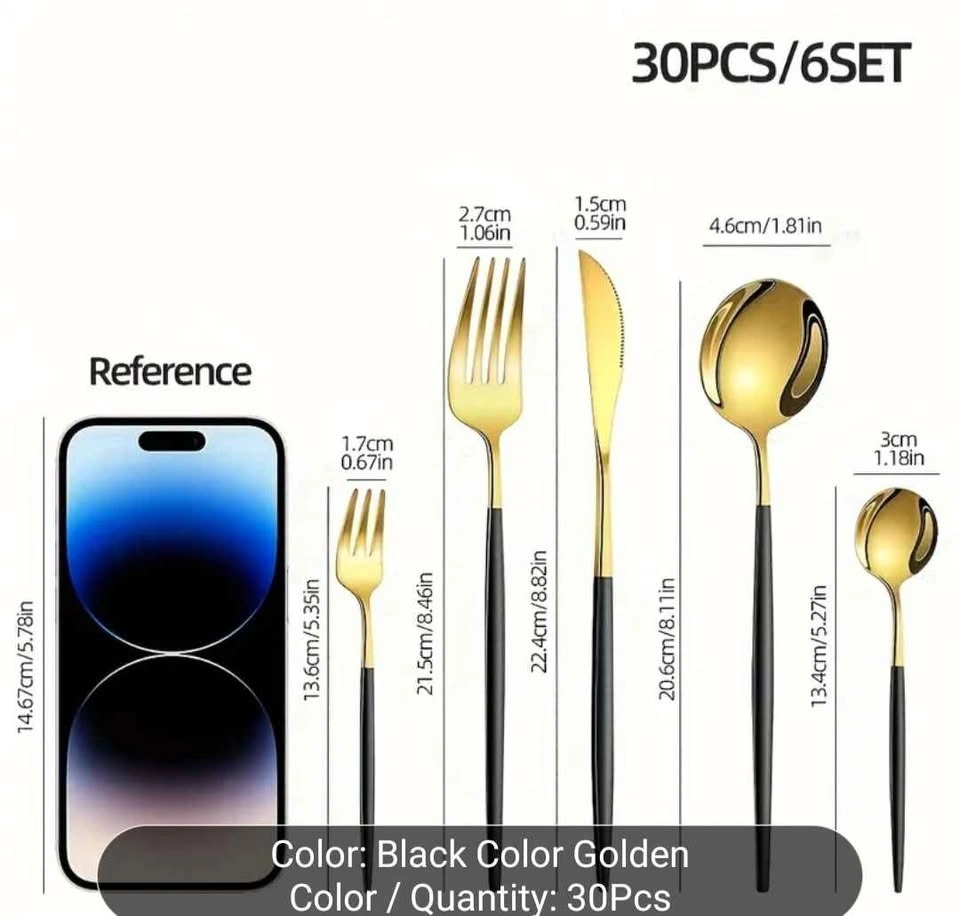 Elegant Royal Style 30 Pc Stainless Steel Cutlery Set - photo 4