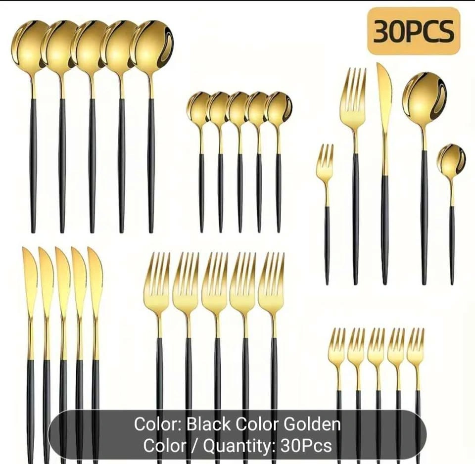Elegant Royal Style 30 Pc Stainless Steel Cutlery Set - photo 5