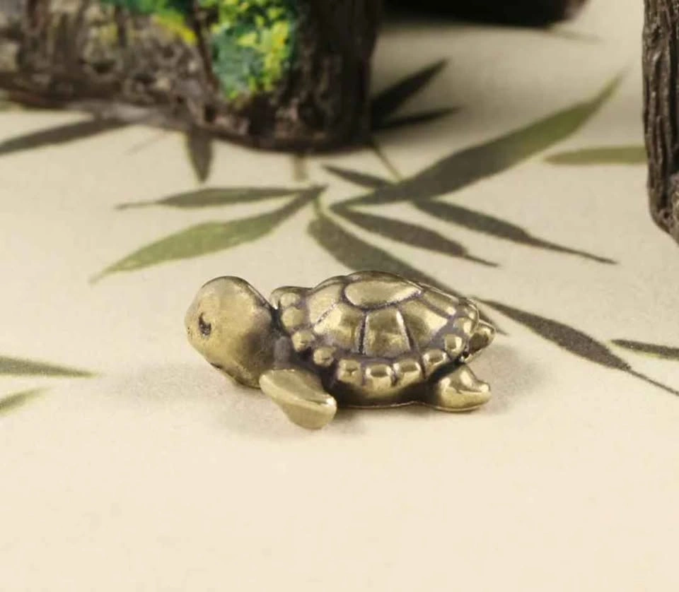 Brass Decorative Heart Turtle Statue - photo 2