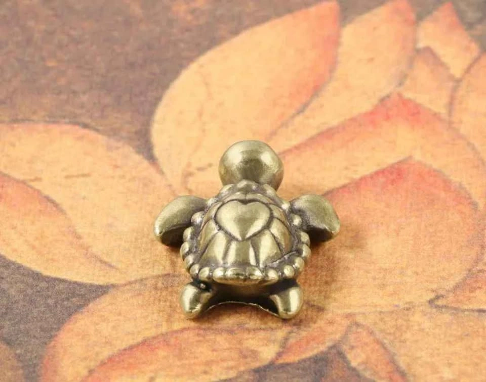 Brass Decorative Heart Turtle Statue - photo 4