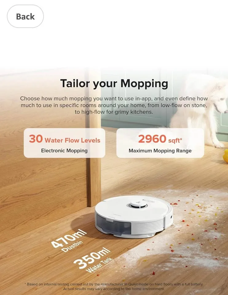 New Roborock Q8 Max+ Robot Vacuum and Mop - White image indicator(4)