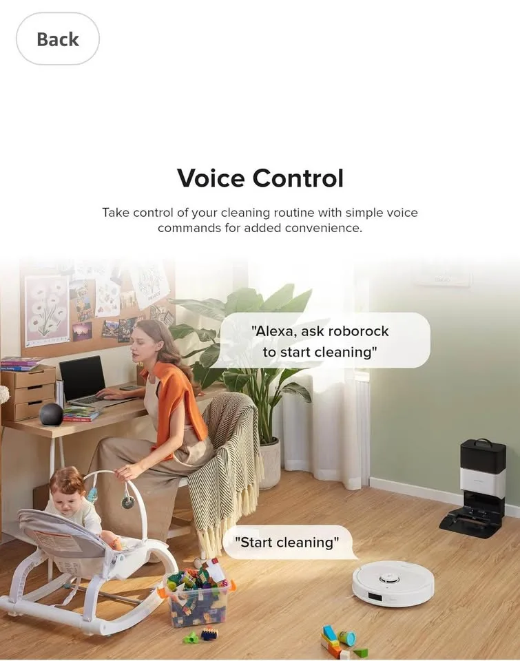 New Roborock Q8 Max+ Robot Vacuum and Mop - White image indicator(9)