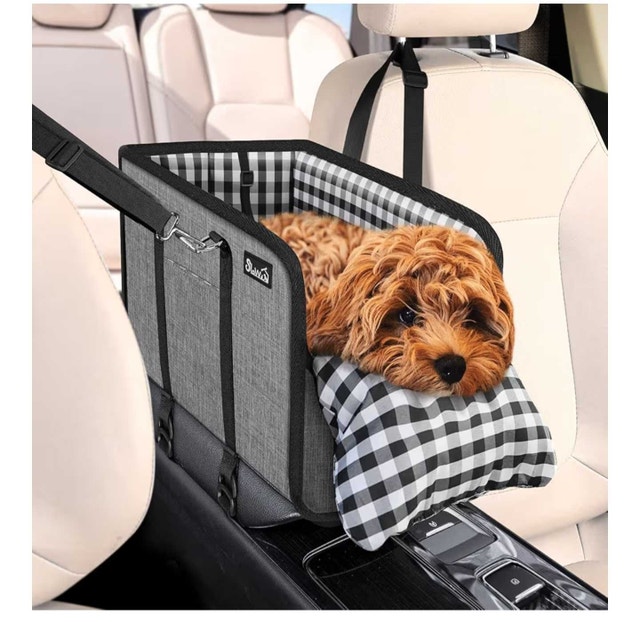 SlowTon Console Dog Car Seat, Pet Booster Seat - photo 2