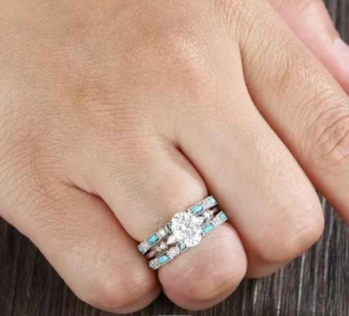Luxurious Three-Piece Ring Set for Women - Creative Design - photo 2