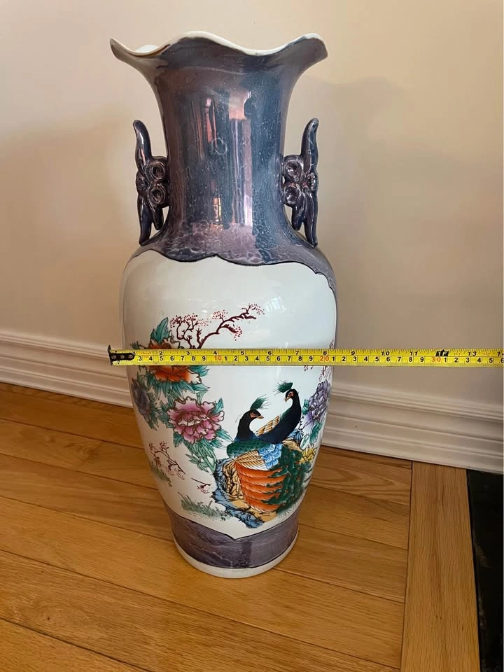 Large Vase Peacock Floral - photo 3
