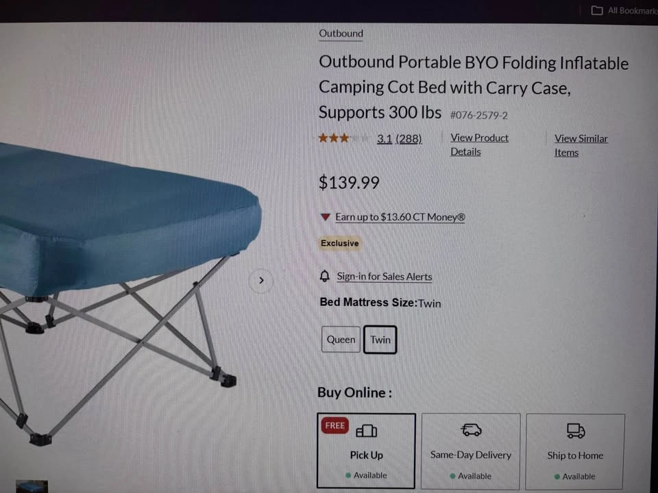 Outbound Portable BYO Cot - Twin Size - photo 4