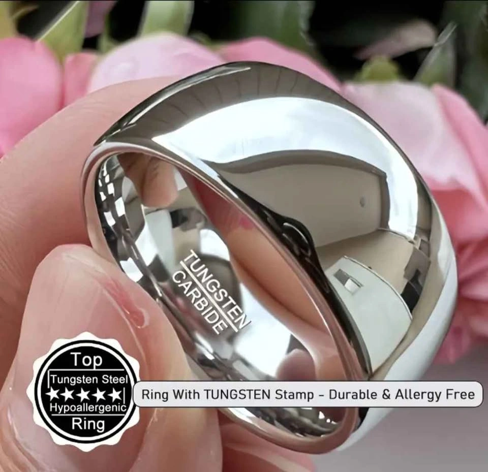 Men's 8mm Tungsten Ring - Comfort Fit - photo 2