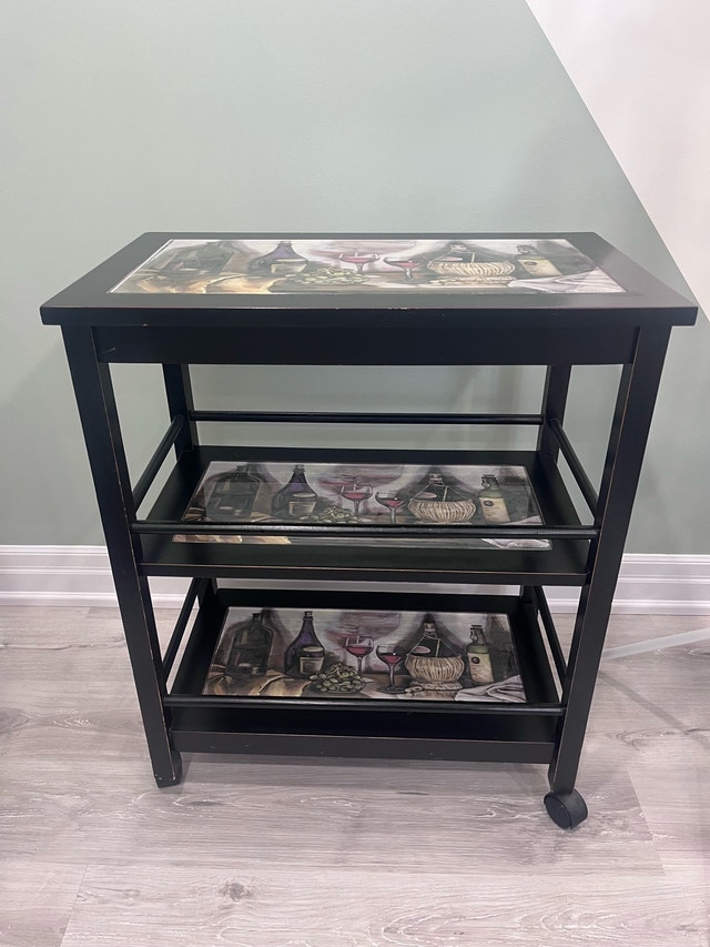Wine Cart with wheels (side table)